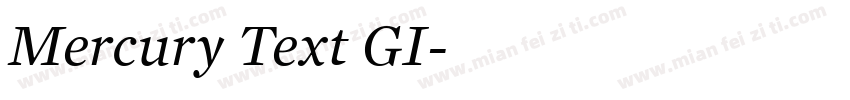 Mercury Text GI字体转换